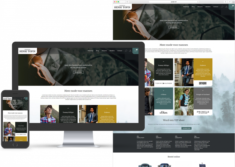 Website template voor Webwinkel, MKB