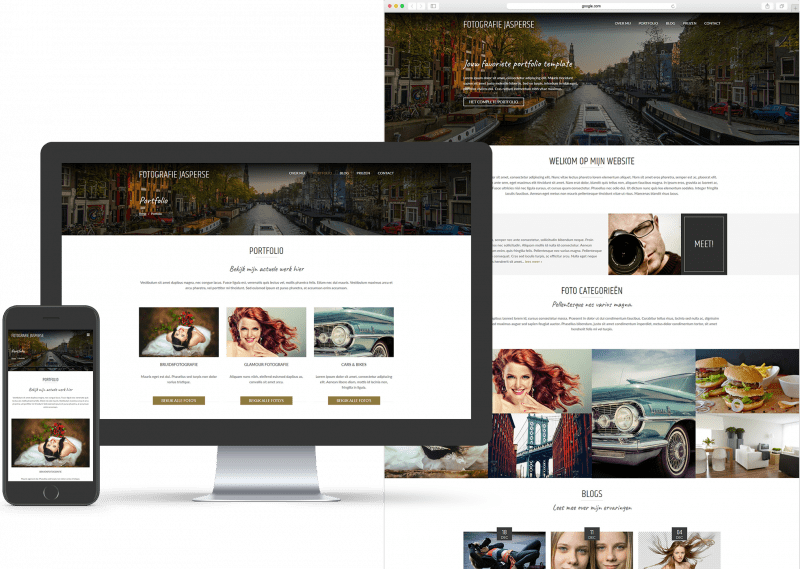 Website template voor Fotografie