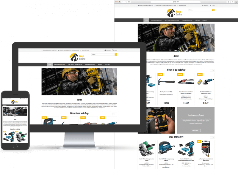 Website template voor Webwinkel